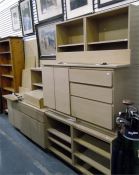 Suite of modern beech furniture