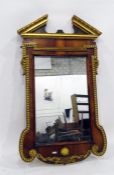 French Empire style walnut and giltwood framed bev