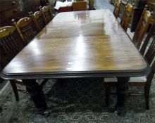 Early Victorian mahogany wind-out extending dining