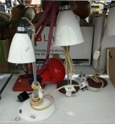 Anglepoise lamp, two desk lamps and another (4)