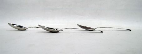 Set of three  19th century silver tablespoons, Geo
