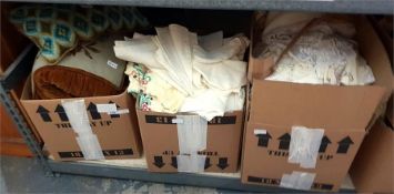 Quantity of assorted table linen, cushions, etc (3