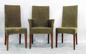 Set of five Lloyd Loom style conservatory chair (3