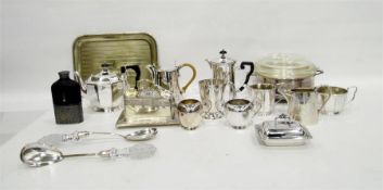 Large quantity of silver plate including coffee se