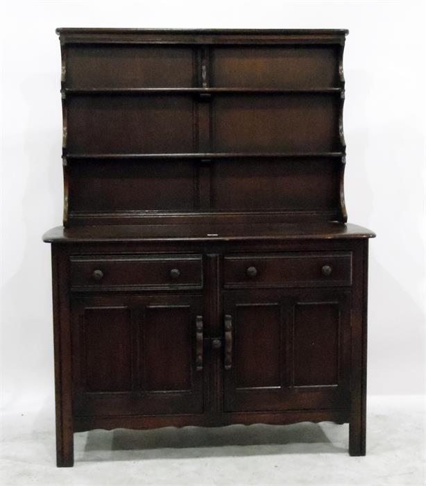 Ercol dark stained dresser, 124cm wide