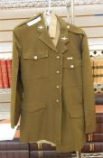 Parachute regiment khaki uniform,  with shirt, silver coloured buttons