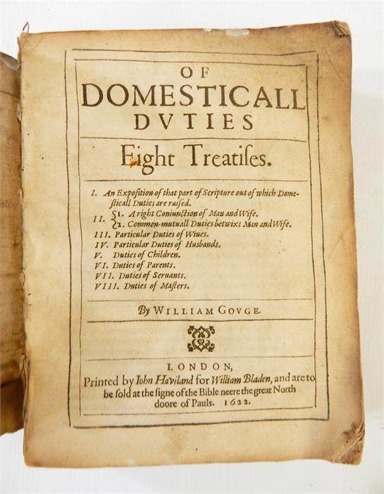 William Gouge 'Of  Domesticall Duties - Eight Treaties...' printed by John Haviland for William - Image 2 of 2