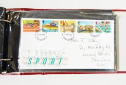 GB FDCs three books including miniature sheets, complete with mint presentation packs of same issue,