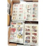 Large quantity of cigarette cards including Wills, Players, Ogdens, some in albums (1 box)