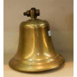 Mid 20th century brass ship's bell for the oil tanker, "Regent Wren", 22cm high.  Listed as a vessel