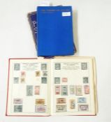 Remaindered world stamps in old Lincoln album book 'The Empire on Stamps 1941' by Patrick