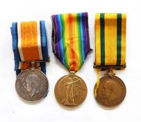 WWI Territorial Force Medal, War Medal, Victory Medal, named to 955 DVR. W. SMITH RA (3)