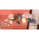 Quantity of rocks and mineral samples to include agates, fool's gold, etc