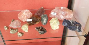 Quantity of rocks and mineral samples to include agates, fool's gold, etc