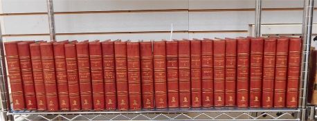 Thackeray, William Makepeace  "The Works" in 26 vols, Smith, Elder & Co 1886, half red morocco,