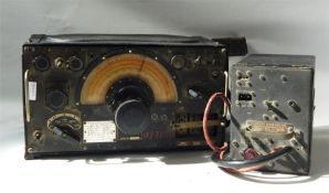 WWII Lancaster Bomber radio receiver, type R155L, reference 10D/1477, dated 5/6/45 and a Pye