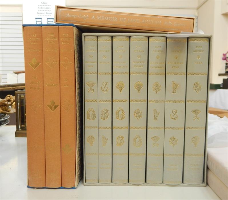 Folio Society Jane Austen 7 vol box set, grey cloth, gilt titles Goldsworthy, John  "The Forsyte