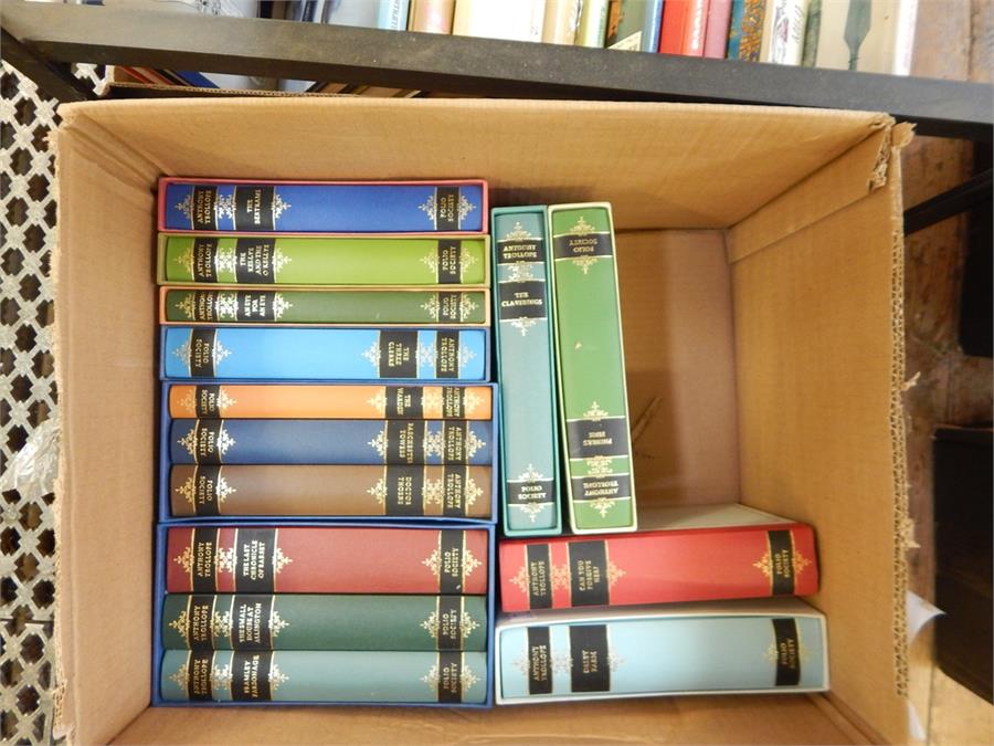 Folio society including Trollope, Anthony volumes, two boxed sets of three and seven in slip covers,