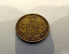 Queen Victoria gold sovereign 1853
