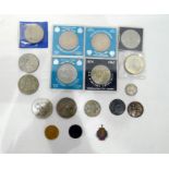 Quantity sundry world coins to include American silver half dollar 1954, silver crown 1890,