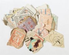 Railway pre-paid newspaper stamps in mixed condition, North Eastern Railway, North British,