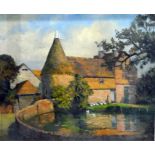 P Holmes, Martin  Oil on board  Kentish farm with