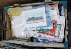 Box of railway memorabilia