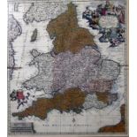 Small map of Glocestria, hand coloured, 9cm x 13cm and Robert Morden Gloucestershire map, 37.5cm x