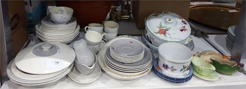 Royal Doulton 'Frost Pine' part dinner service including dinner plates, side plates, bowls,
