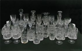 Assorted glassware to include tankards, wines, dec