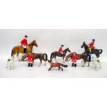 Quantity of Beswick and other model huntsmen, two