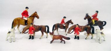 Quantity of Beswick and other model huntsmen, two