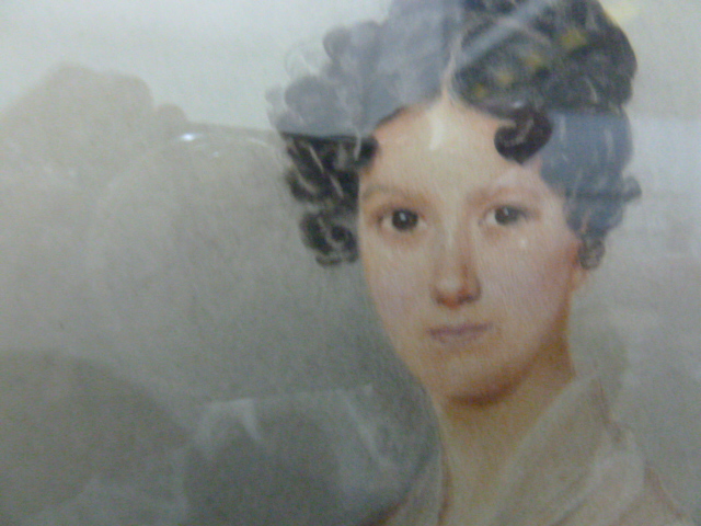 Unattributed (19th century school) Watercolour Portrait of a lady seated, unsigned, 27cm x 24cm - Image 3 of 3