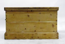 Old pine blanket chest, 101cm wide