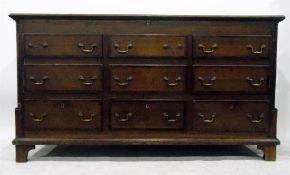 Late 18th/early 19th century oak and mahogany banded North of England dower chest, converted to