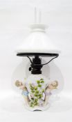 German porcelain oil lamp base of shell-shaped for