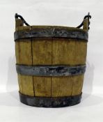 Late 18th/early 19th century old wooden pail (from the Bell Inn, Luckington, found circa 1960's/70'