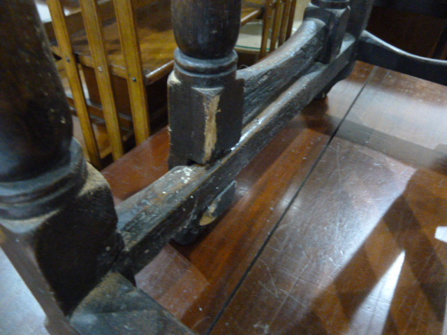 Late 18th century oak oval fall-flap gateleg table having Spanish style feet, 68cm wide - Image 2 of 8