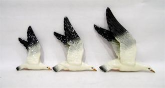 Set of three graduating Beswick seagulls (3)
