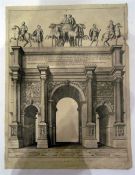 Possibly by Jan van Goeree (1670-1731) Engraving  Triumphal arch of Septimus Severus, Rome (