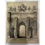 Possibly by Jan van Goeree (1670-1731) Engraving  Triumphal arch of Septimus Severus, Rome (