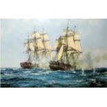 After Montague Dawson Colour print  "The Action be