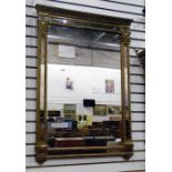 Regency style multi-panelled wall mirror in ornate gilt