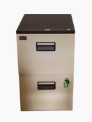 Officeworld two-drawer metal filing cabinet, width 39cm