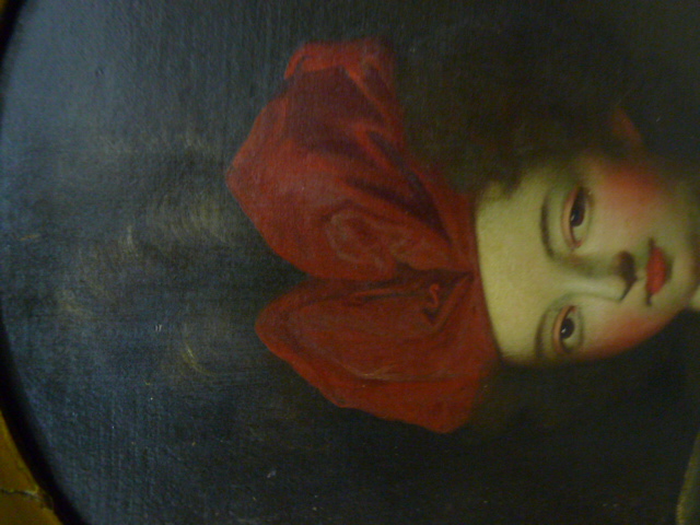 18th century English school  Oil on canvas  Quarter length portrait of a young lady with elaborate - Image 6 of 6