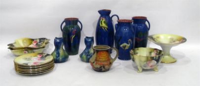 Quantity of Torquay pottery and a floral pattern d