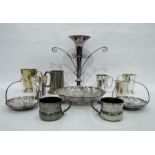 Quantity of silver plate to include epergne style vase engraved 'All England Ladies Race, Lambeth