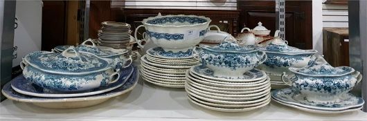 K & CB Late Mayers Losolware 'Colwyn' part dinner service including dinner plates, lidded tureens,