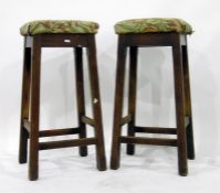 Five tall upholstered kitchen stools