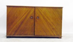 Large specimen cabinet with five internal drawers behind two doors, brass handles, 125cm wide x 73cm